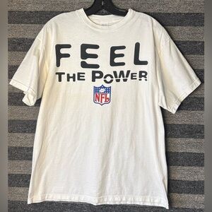 Vintage 90’s LOGO 7 NFL Feel the Power White T-Shirt Men’s XL